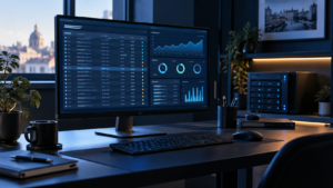 Panel de datos y servidor en un entorno profesional para optimizar una base de datos WordPress